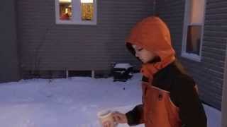 preview picture of video 'Instant homemade snow in OHIO!'