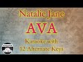 Natalie Jane - AVA Karaoke Instrumental Lower Higher Male Original Key