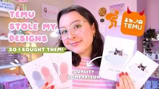 TEMU STOLE MY GREETING CARD DESIGNS... so I bought them 😈 comparing the quality with my own!