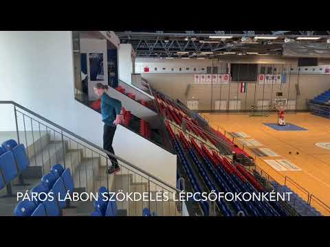 Edzés lépcsőn  Bakosi Péterrel, a Nyíregyházi Sportcentrum magasugrójával