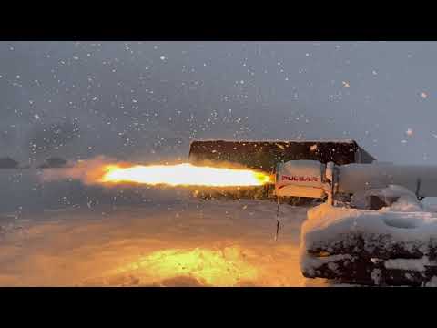 Pulsar Fusion supercharged hybrid rocket test in Gstaad, Switzerland