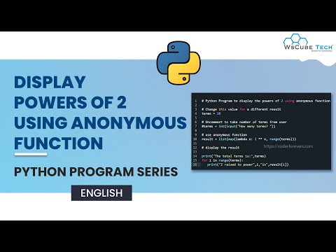 Python Program To Display Powers Of 2 Using Anonymous Function Python Examples