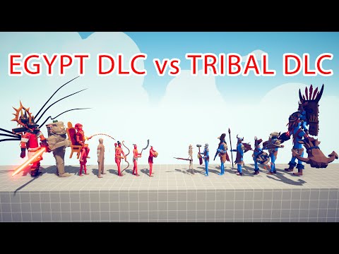 EGYPT DLC TEAM vs TRIBAL DLC TEAM - Totally Accurate Battle Simulator TABS