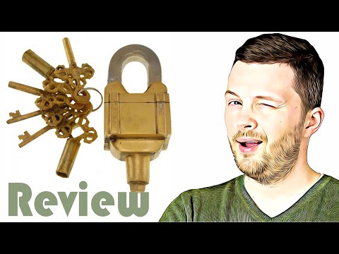 Brass 6 Key Square Trick Puzzle Padlock from Puzzle Master - Review