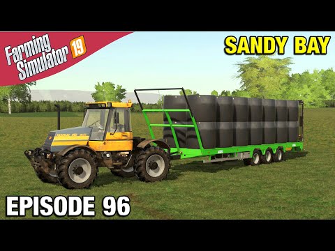 BALING THE SILAGE Farming Simulator 19 Timelapse - Sandy Bay Seasons FS19 Ep 96