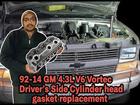 GM 4.3L V6 Driver's side head gasket install. 96-05 Chevy Astro