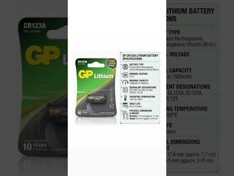 GP CR123A/17345 Lithium Battery