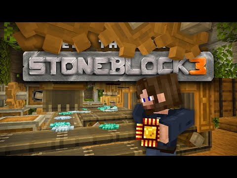 StoneBlock 3 EP8 AE2 Processor Create Automation