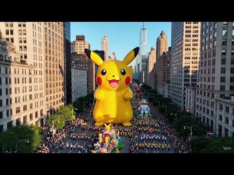 Macy's Thanksgiving Day Parade 2025 - ALL 60 POKEMON BALLOONS (Full Parade Coverage) 4K