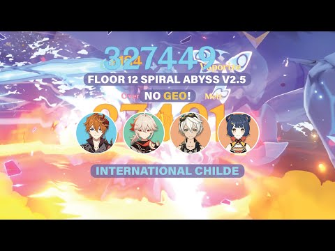 International Childe All Chambers (No GEO) - Floor 12 Spiral Abyss 2.5 (Genshin Impact)