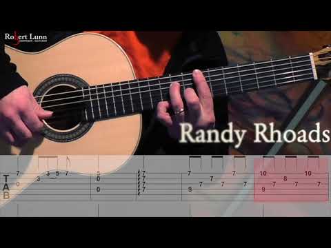 DEE - Randy Rhoads - with TAB and Commentary - Fingerstyle Guitar