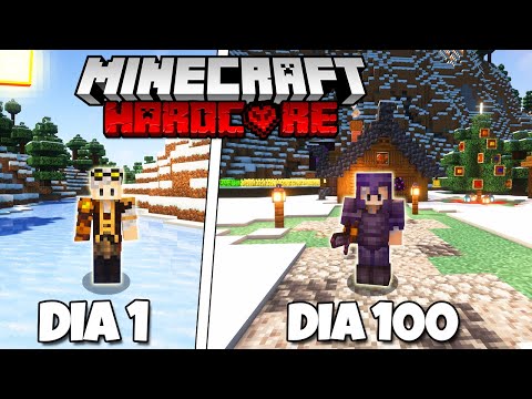 SOBREVIVI 100 DIAS NO BIOMA DE NEVE NO MINECRAFT HARDCORE