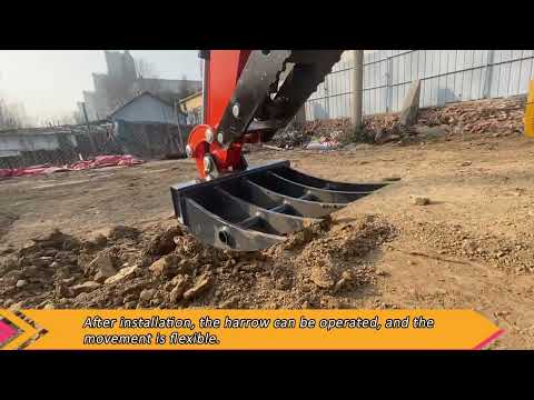 Earth Comb Pro: Precision Rake Attachment for Mini Excavators#excavator #construction #machine