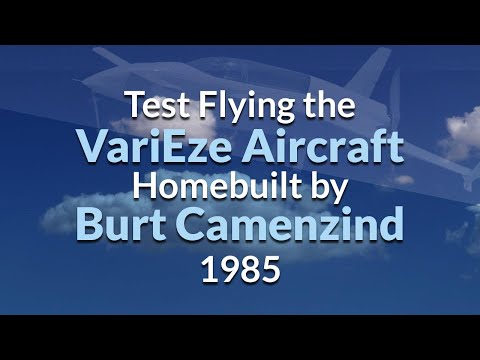 Test Flying the VariEze Aircraft Homebuilt by Burt Camenzind 1985