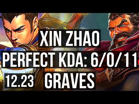 XIN ZHAO vs GRAVES (JNG) | 6/0/11, Dominating | EUW Master | 12.23