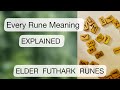 Elder Futhark Rune Symbols and Meanings/ What Every Rune Means