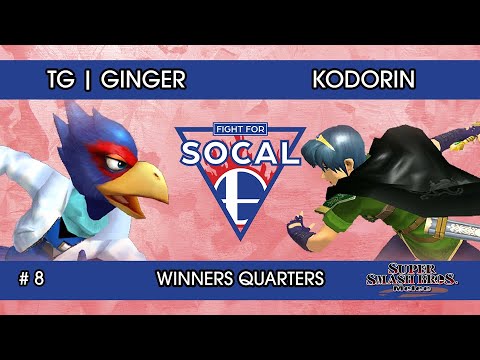 Fight For SoCal 8 - TG | Ginger (Falco) VS KoDoRiN (Marth) - SSBM - Winners Quarters