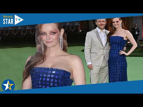 Chris Hardwick and Lydia Hearst appear at a red carpet event after announcing pregnancy 029307