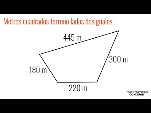 METROS CUADRADOS DE TERRENO QUE TIENE LOS 4 LADOS DESIGUALES. Medir terrenos irregulares