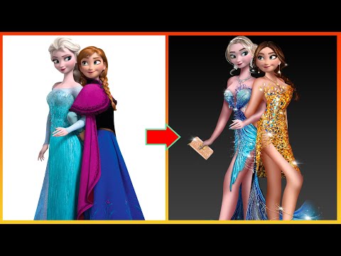 Frozen: Elsa Frozen Anna Frozen Transformation - Disney Princesses Glow Up @cartoonfashion68