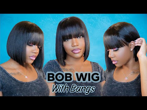 Pop On and Go BOB Wig with Bangs❤️ FT YASGRL Hair