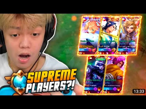 Top global  the fanny god KINGJASRO WITH TOP SUPREME PLAYERS (ENEMY GG 6MINS)  Mobile Legends