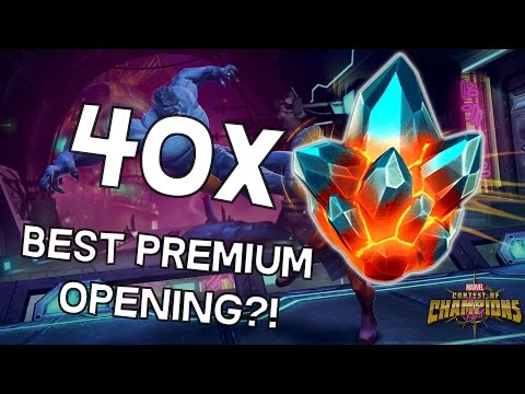 40x Premium Hero Crystal Opening - My Best Premium Opening Yet?!?! - Marvel Contest Of Champions