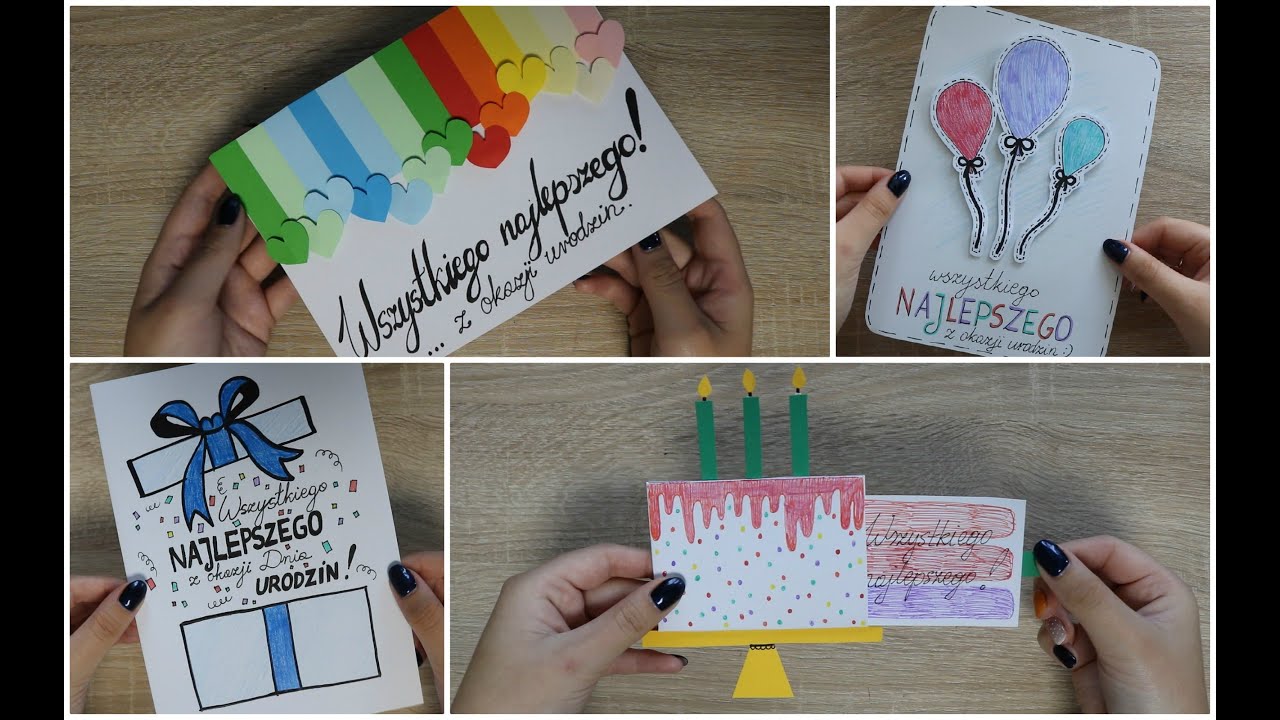 Ręcznie robione kartki urodzinowe | DIY Birthday Cards