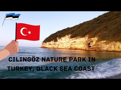 Wonderful  Çilingoz nature park beach in Turkey,Black sea coast, relaxing sea sound and amazing view