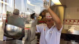 How they make In-N-Out French Fries! Close up!
