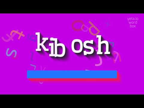 How to say "kibosh"! (High Quality Voices)
