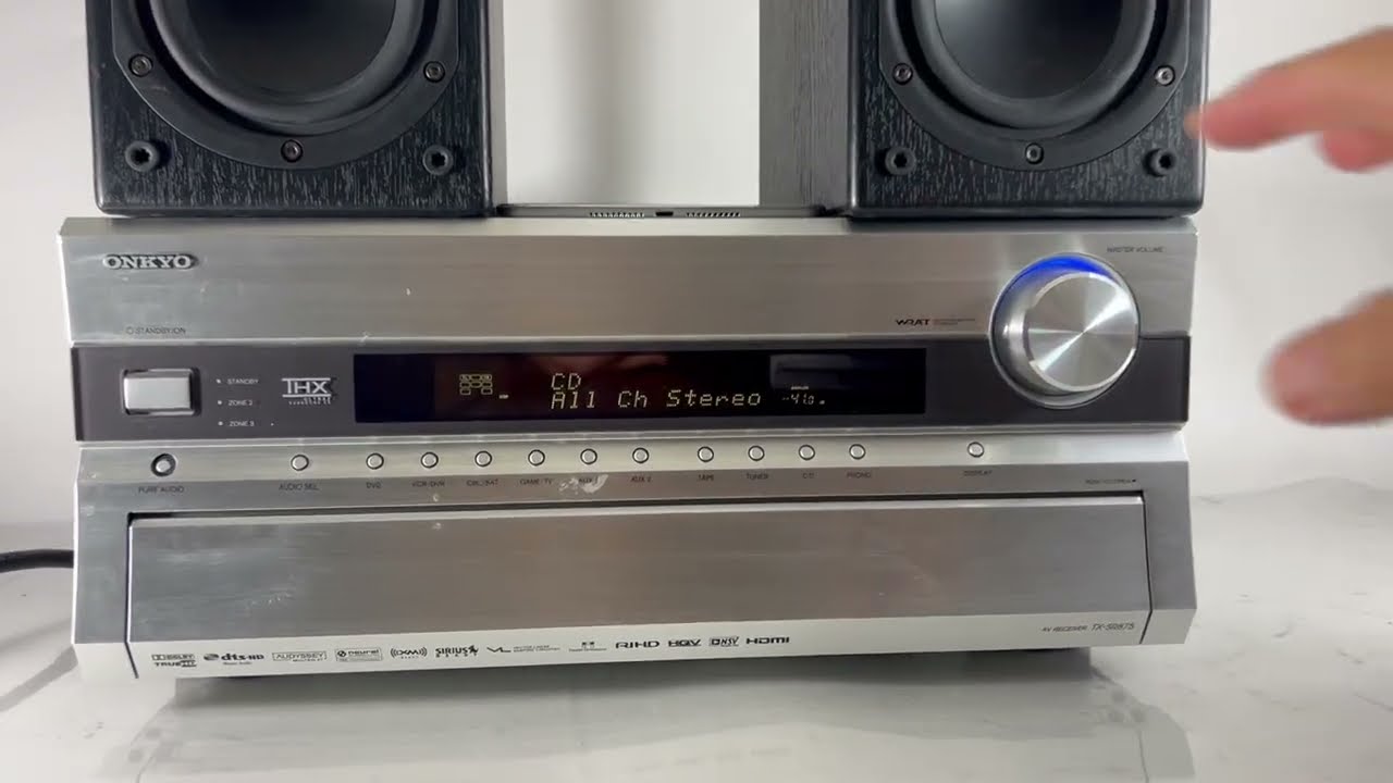 ONKYO TX-SR875 Black AV Receiver THX Ultra 2 Dolby Multi Zone | Silver