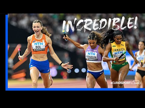 Bol Comes From Nowhere To Win The Women's 4x400m Relay For The Netherlands! | Eurosport