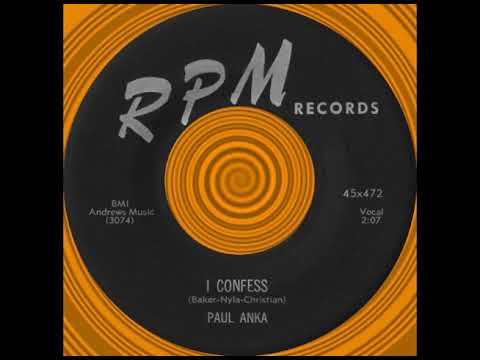 I CONFESS, Paul Anka, (RPM #472) 1956