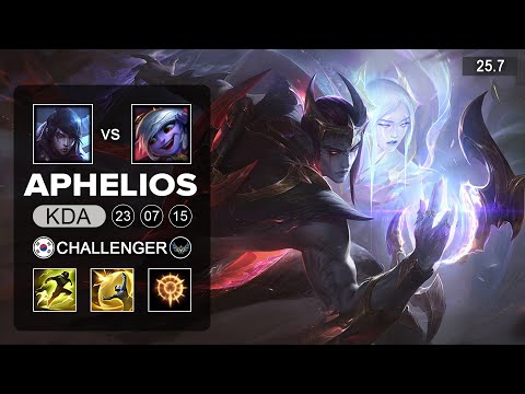 Aphelios vs Tristana ADC - KR Challenger - Patch 15.7 Season 15