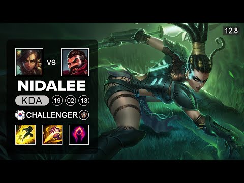 Nidalee vs Graves Jungle - KR Challenger - Patch 12.8 Season 12