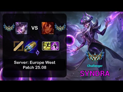 Syndra Mid vs Taliyah - EUW Challenger - Patch 25.08