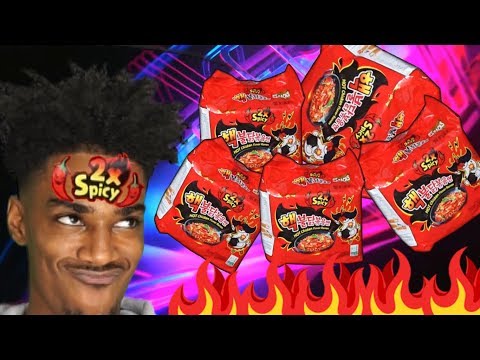 (5 Packs of 2x Spicy Ramen) Extreme Spicy Noodle Challenge!