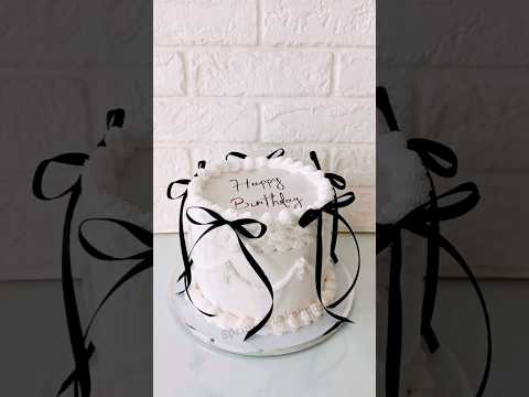 How to make Ribbon Cake 🎀 ❤️✨#youtubeshorts #birthdaycake #ribboncake#shorts #shortsfeed #cakereels