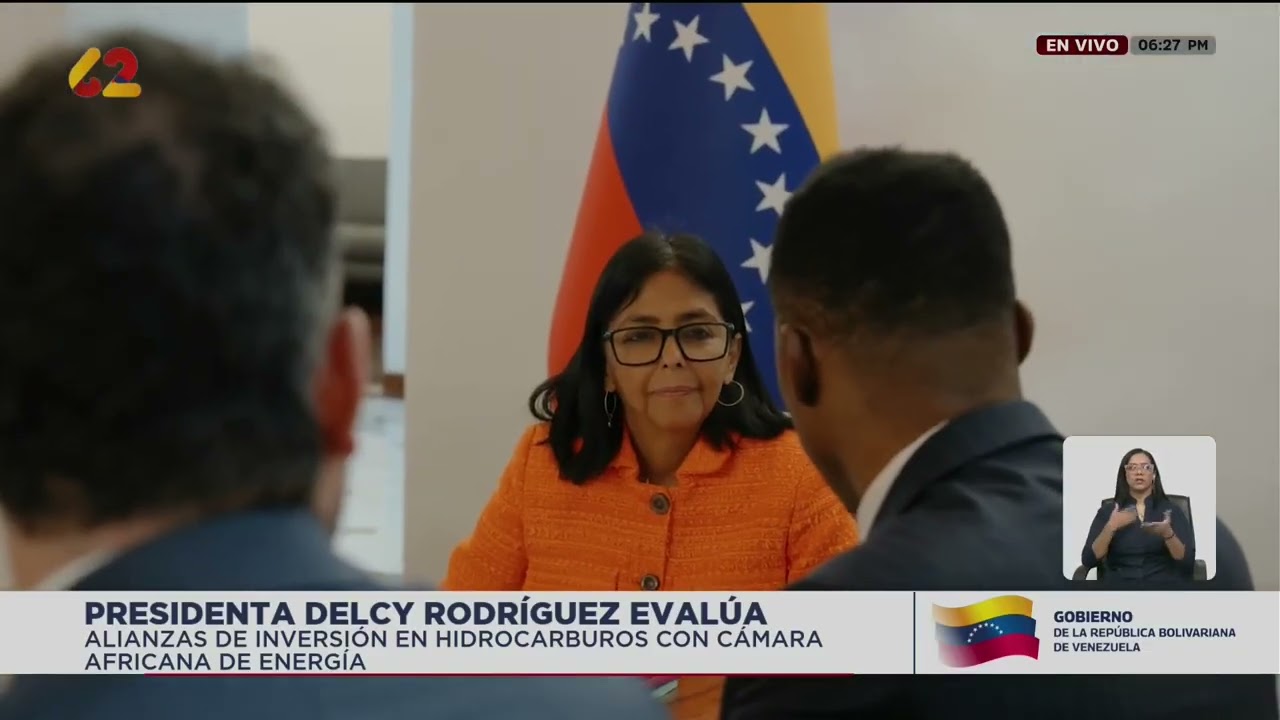 Delcy Rodríguez se reúne con la Cámara Africana de Energía, 5 de agosto de 2026