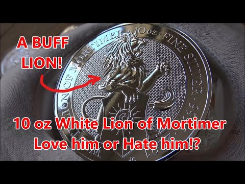 The "Bodybuilder" or White Lion of Mortimer has landed - 10 oz Silver Coins from The Royal Mint!
