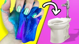 DIY SLIME in the Toilet *will it flush?*
