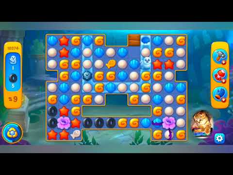 Fishdom,10374 level,no Booster - 10374 уровень, прохождение без бустеров.