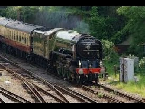 "Tornado" Races Past Margam Yard while Steel Works Staff Drive Down to Watch!