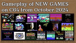 Gameplay of New C64 Games from October 2024