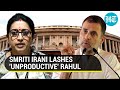 Don T Dare To Smriti Irani Tears Into Rahul Gandhi Over Parliament Disruptions