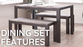 Zenvida Dining Set Features
