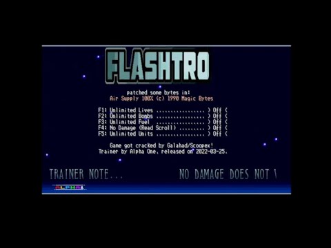 Commodore Amiga demo: Flashtro - Air Supply cracktro (2022)