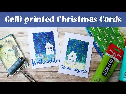 Easy Christmas Cards with the Gelli Plate