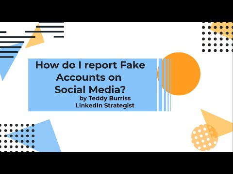 How do I report Fake Social Media Accounts on LinkedIn ... - YouTube